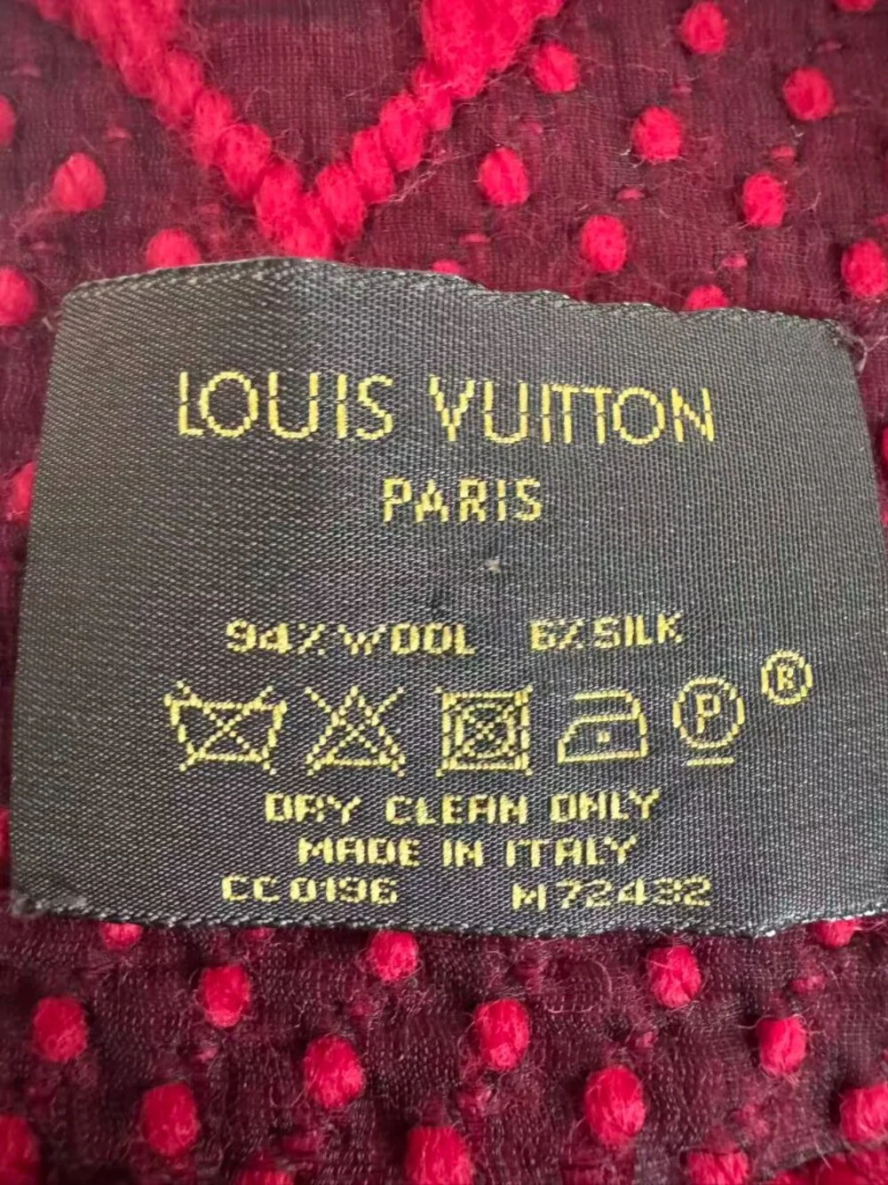 100% Authentic Louis Vuitton Wool/Silk scarf